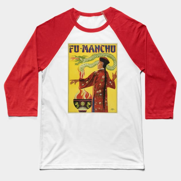 Vintage Magic Poster Art, Fu-Manchu Baseball T-Shirt by MasterpieceCafe